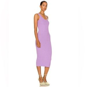 Enza Costa Rib Tank Dress in Aster